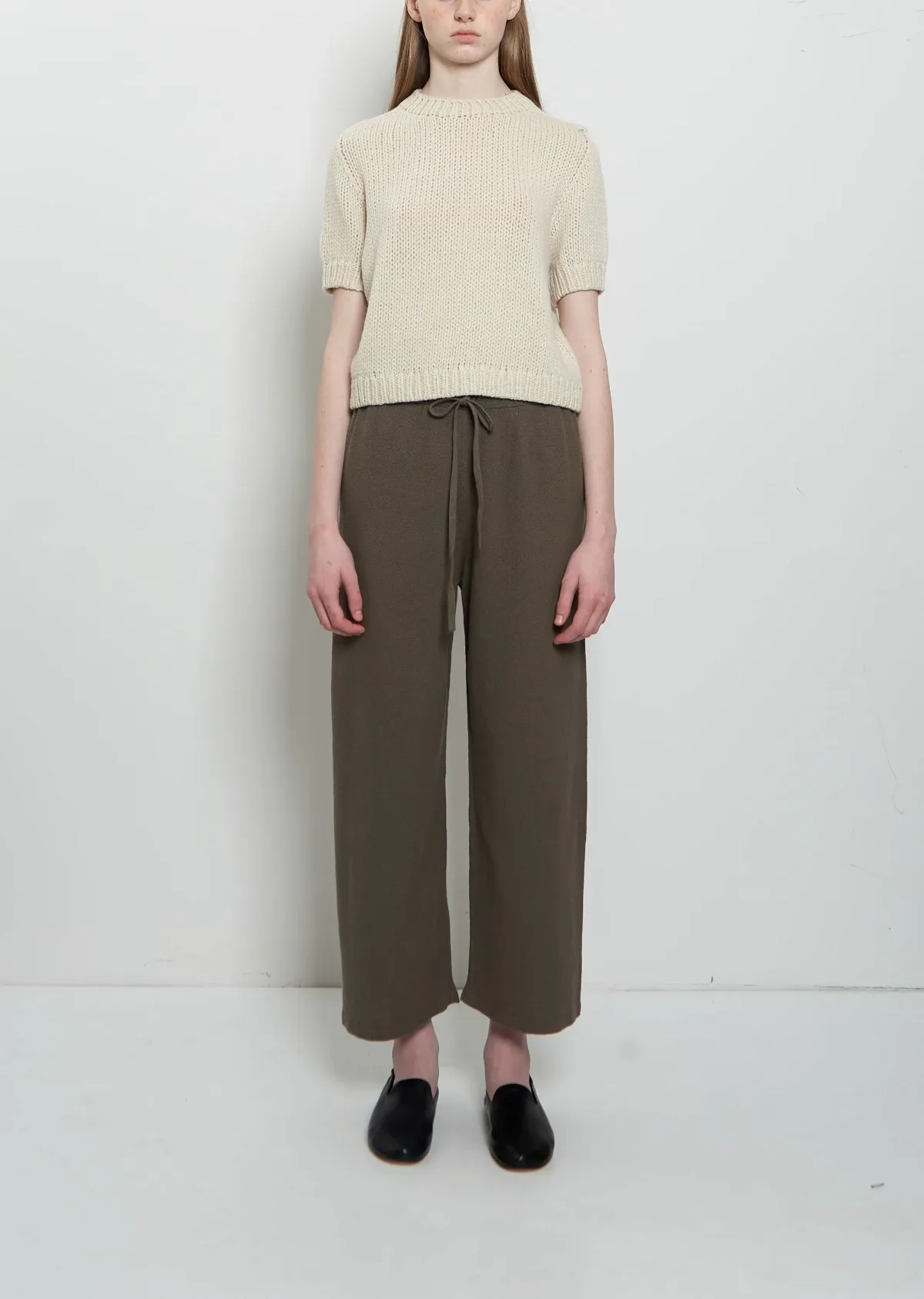 Crepe Cotton Linen Capri Pants by Lauren Manoogian