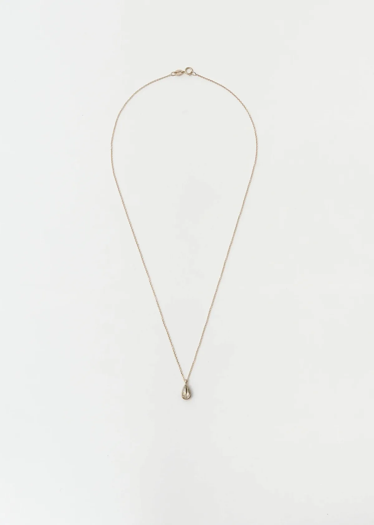 Gwyneth White Diamond Pendant Necklace 18k White Gold / WG Chain - Size 42 by Anaconda