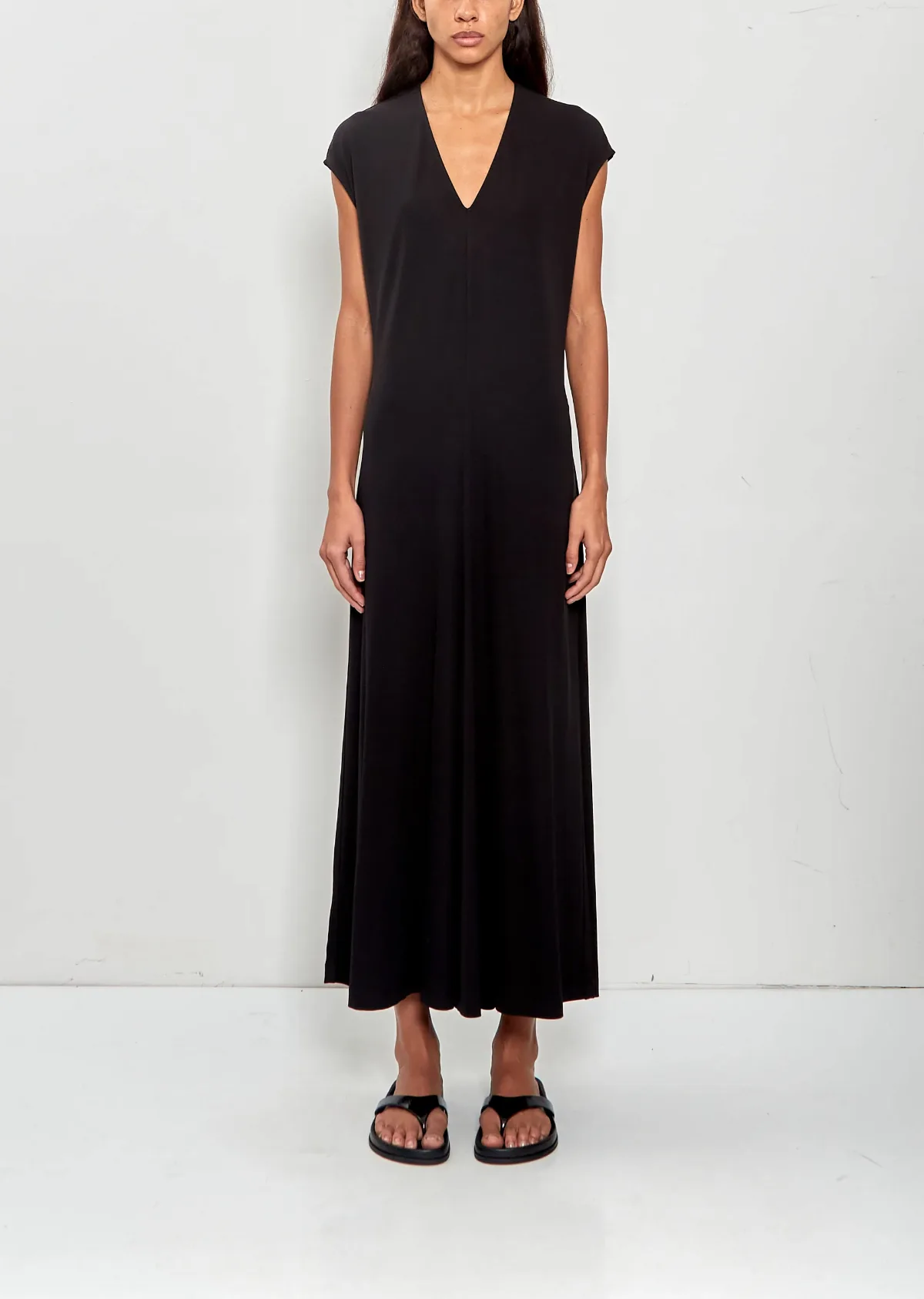 V-Neck Jersey Dress by Totême