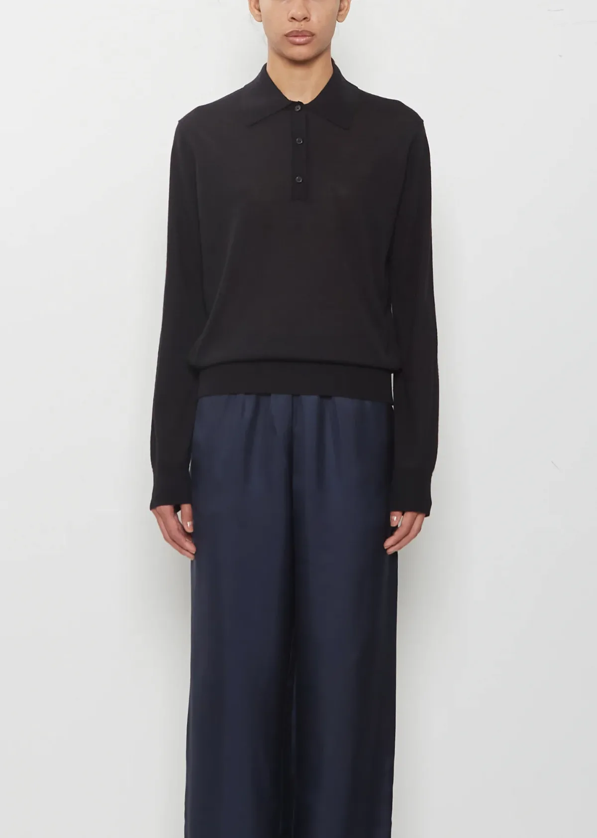 Miles Fine Cashmere Polo by Loulou De Saison