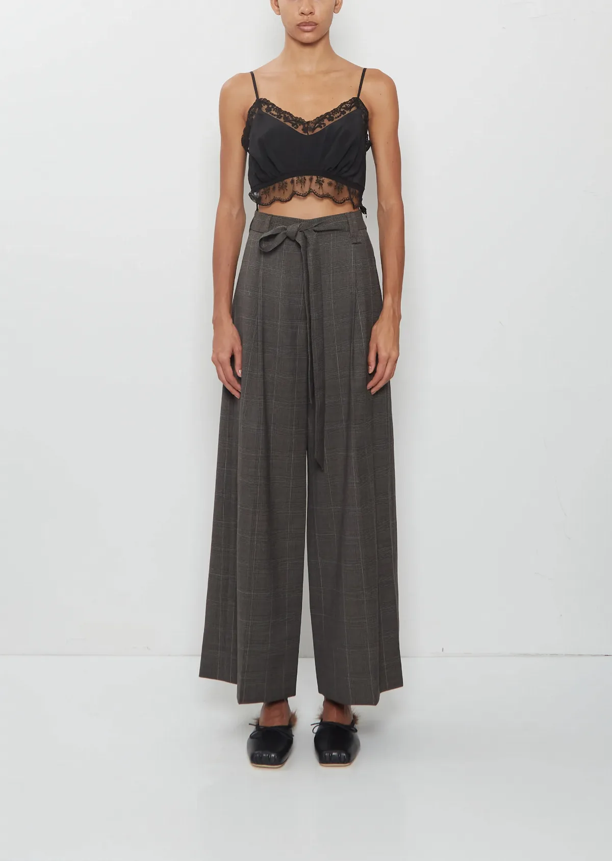 Cropped Wide Leg Slash Trousers by Simone Rocha