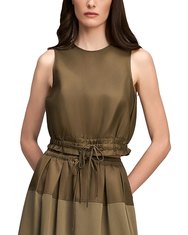 Elisabetta Scoop Neck Back Keyhole Top by Cinq a Sept