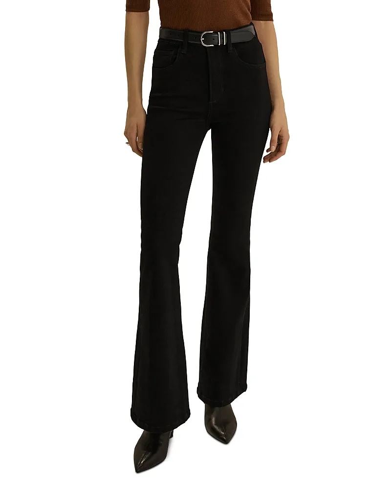 The Valentina Super High Rise Flare Jeans by Favorite Daughter
