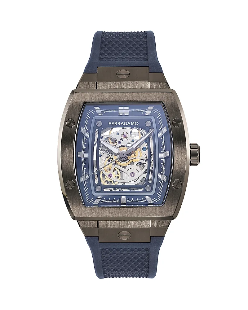 F-80 Tonneau Skeleton Watch, 42mm by Ferragamo