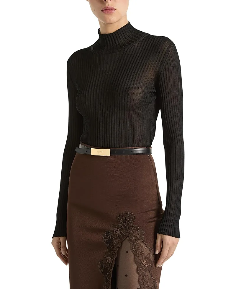 Fine Ribbed Knit Jumper