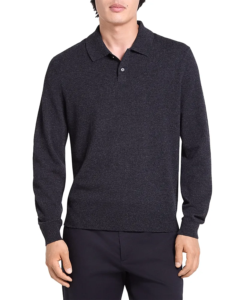 Goris Cashmere Long Sleeve Polo Sweater