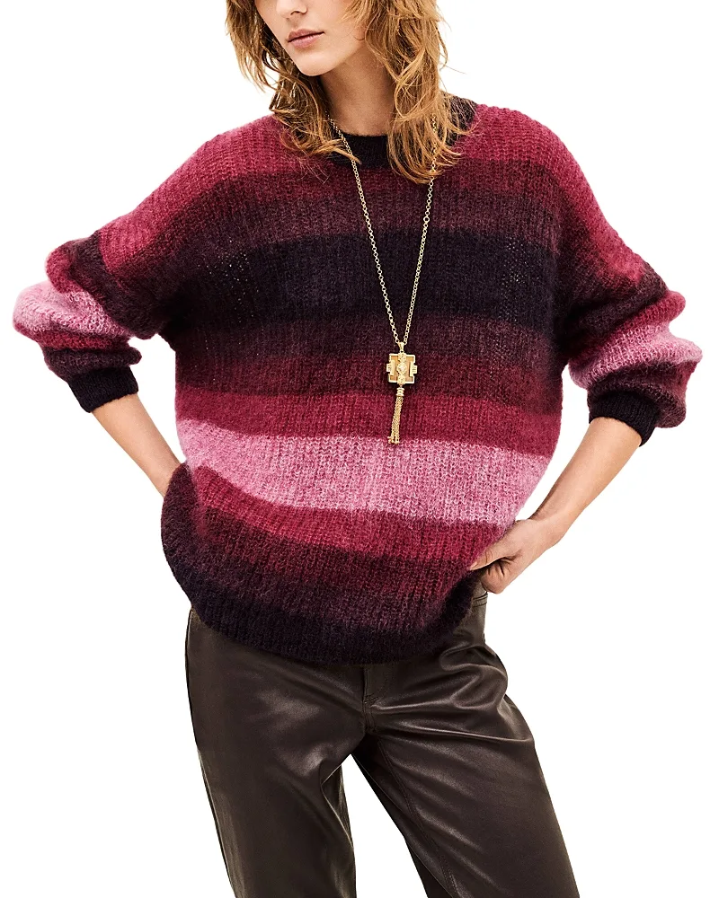 Rivas Striped Mohair Oversized Pullover by Ba & sh