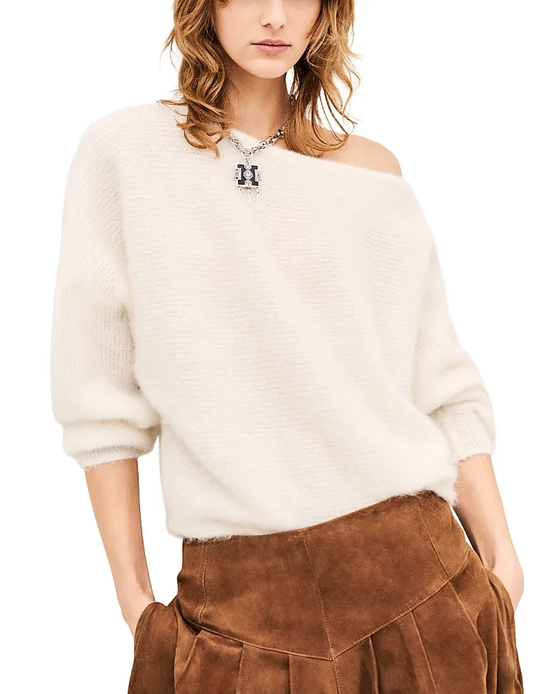 Suela Alpaca Blend Off-the-Shoulder Sweater by Ba & sh