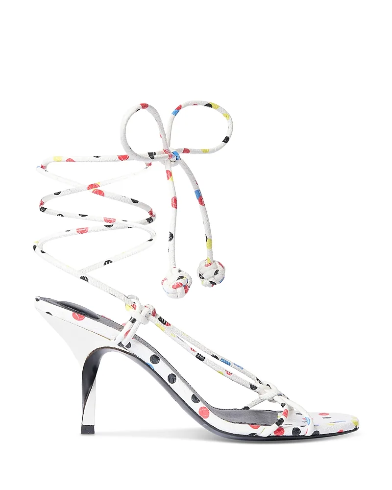 The Tourni Leather Lace Up Sandals by JACQUEMUS