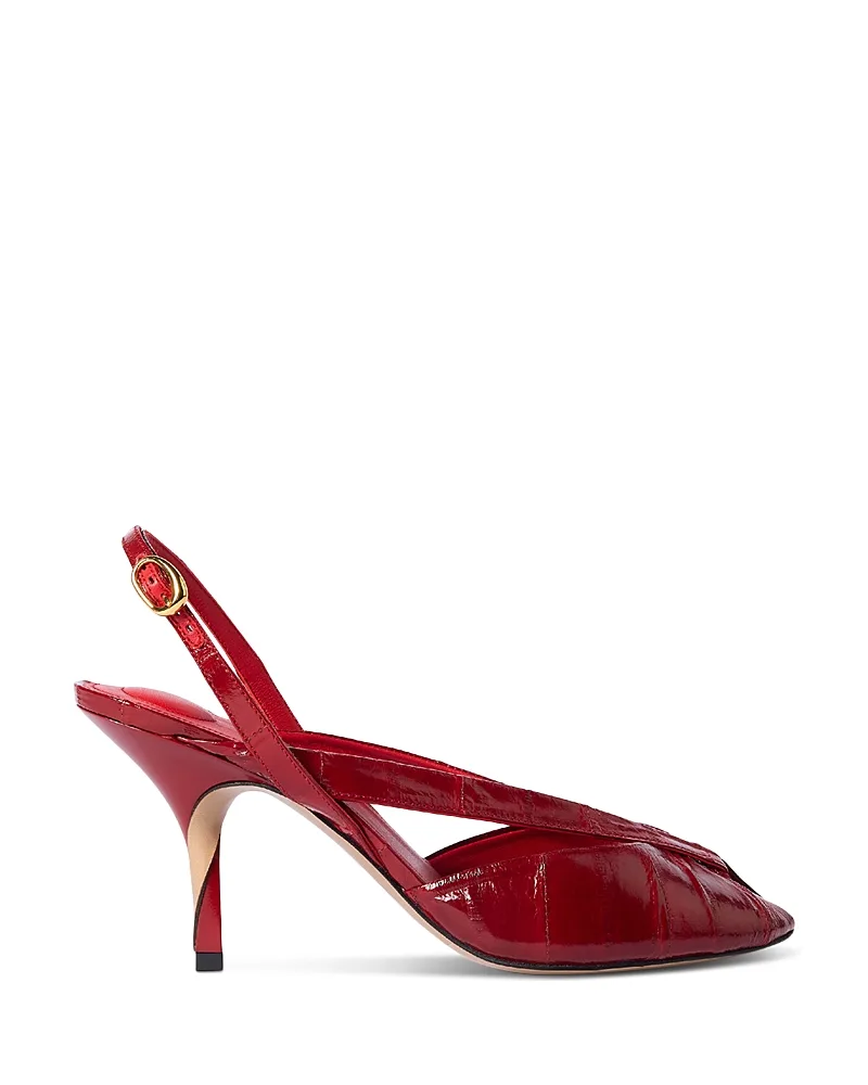 The Poisson Leather Open Toe Slingbacks by JACQUEMUS