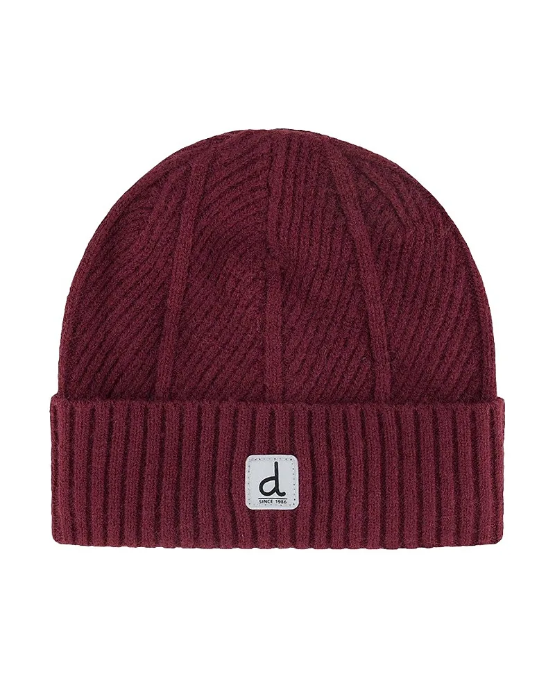Winter Ribbed Fleece Lined Knit Hat with Logo Patch by Deux Par Deux