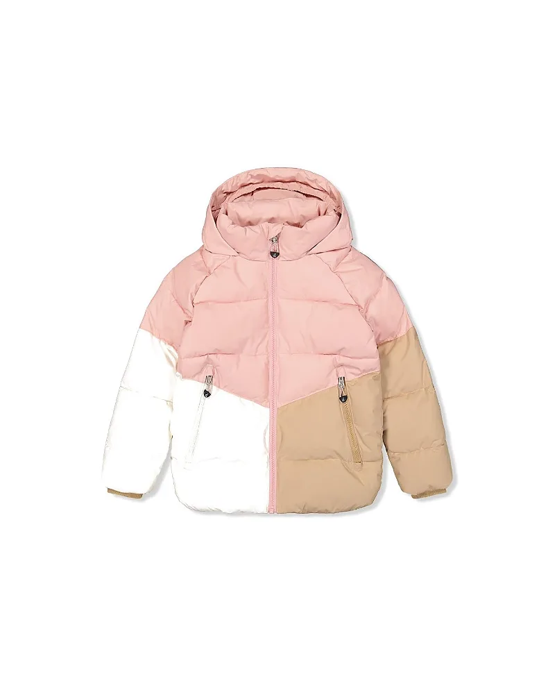 Color Block Hooded Fleece Lined Winter Jacket by Deux Par Deux