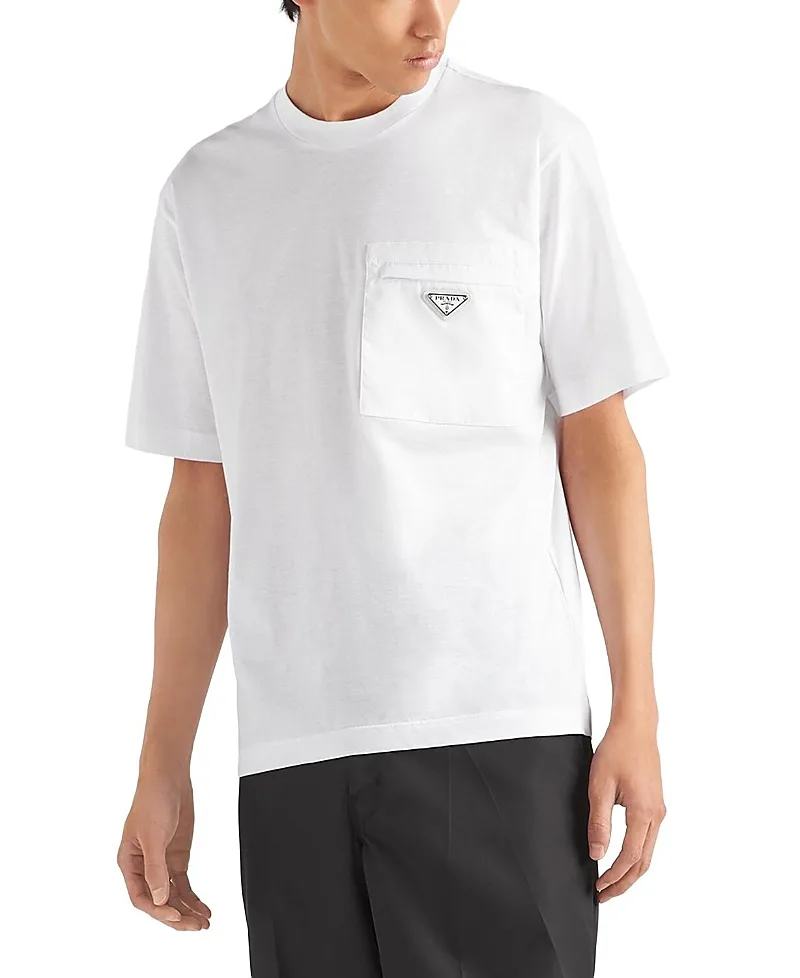 Re-Nylon and Jersey T-Shirt by Prada