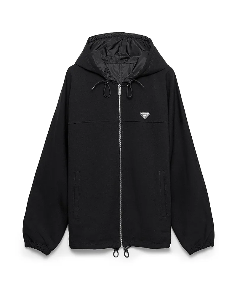 Technical Fleece Hoodie Jacket by Prada