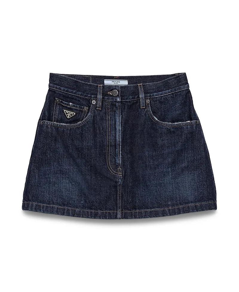 Denim Miniskirt by Prada