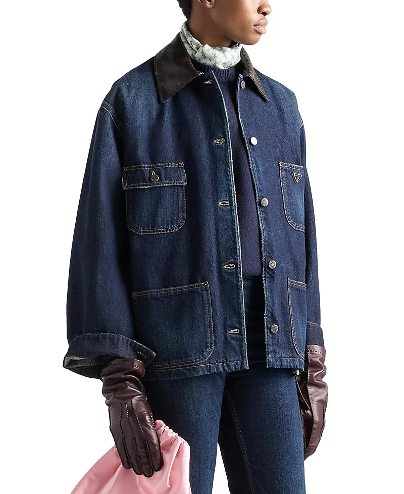 Denim Trucker Jacket by Prada
