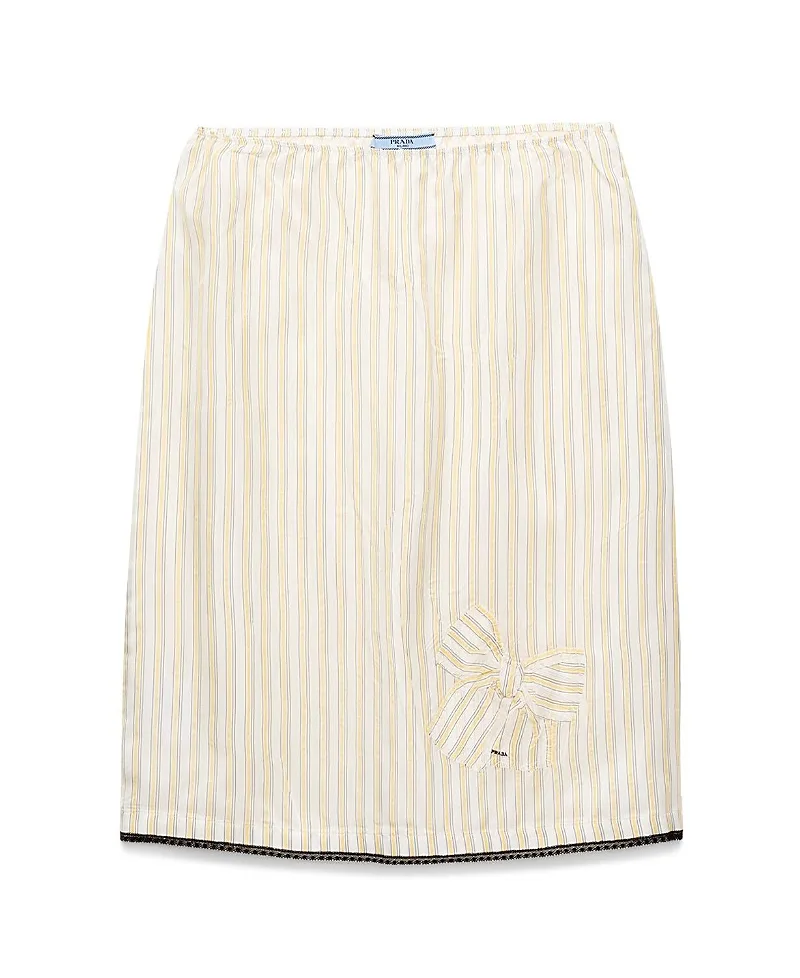 Striped Skirt with Applique by Prada