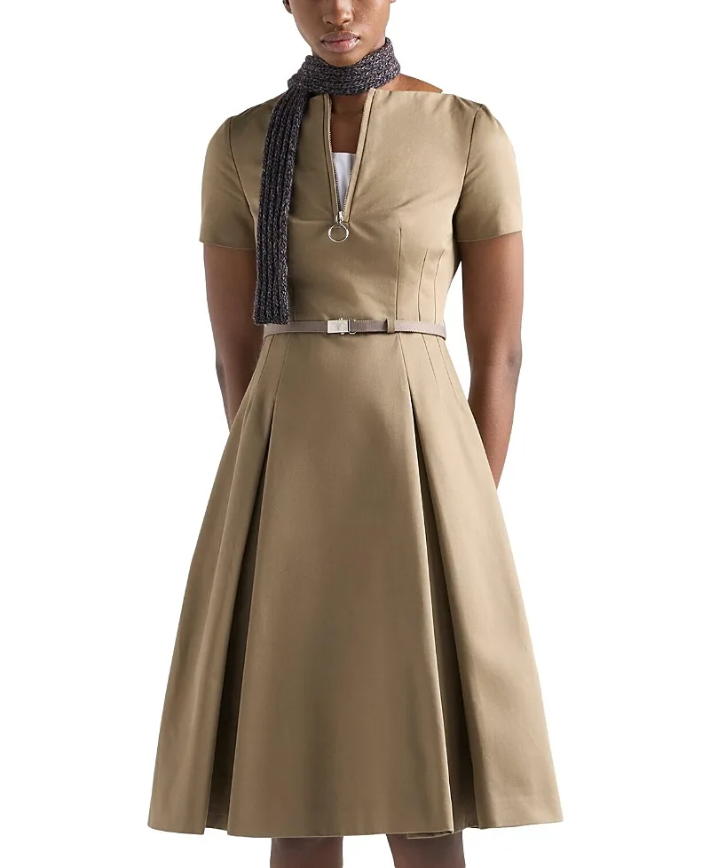 Chino Zipper Dress by Prada