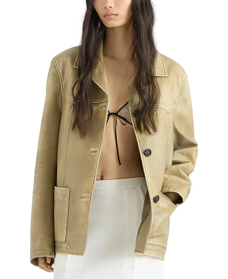 Nappa Leather Jacket by Prada