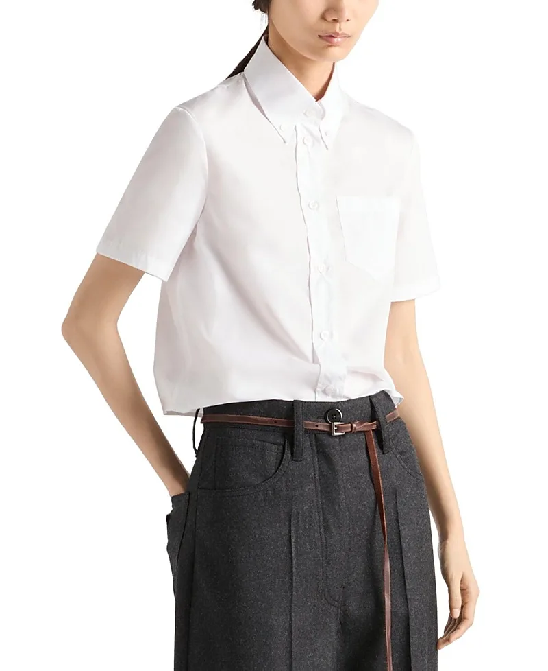 Checked Wool Shirt by Prada