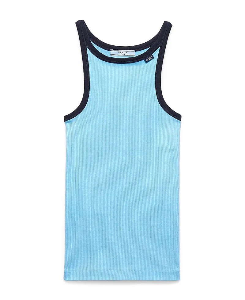 Ribbed Knit Tank Top by Prada