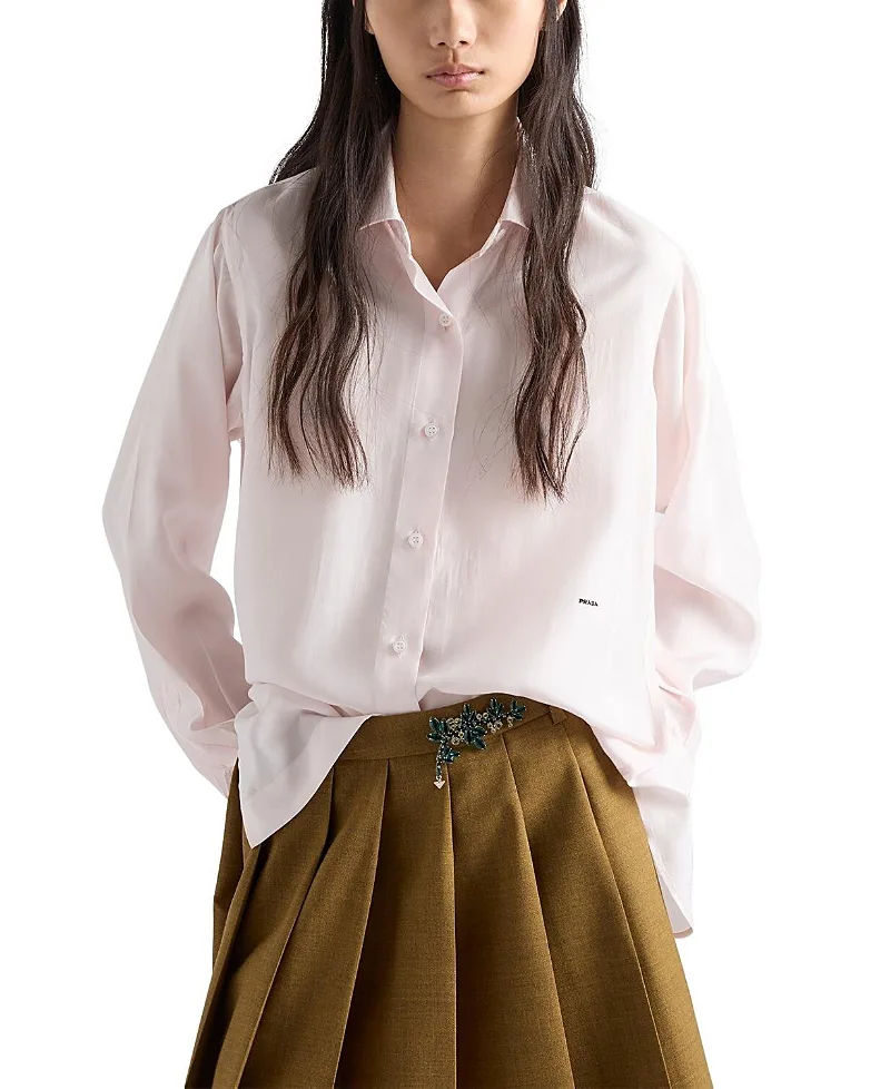Silk Poplin Shirt by Prada