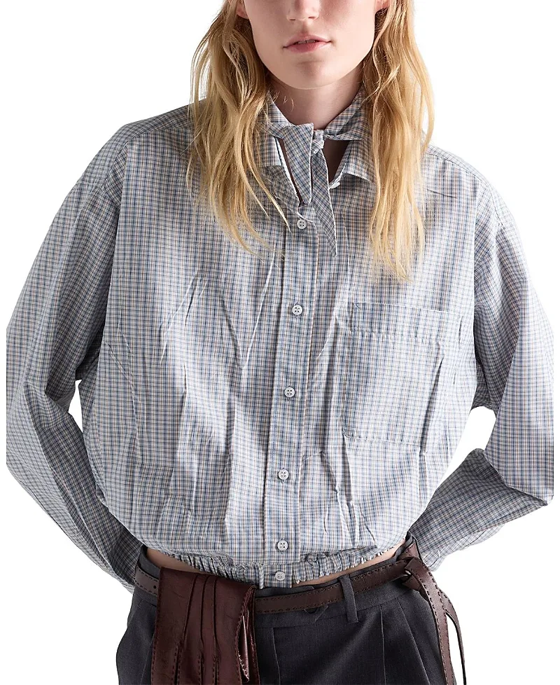 Madras Fabric Shirt by Prada