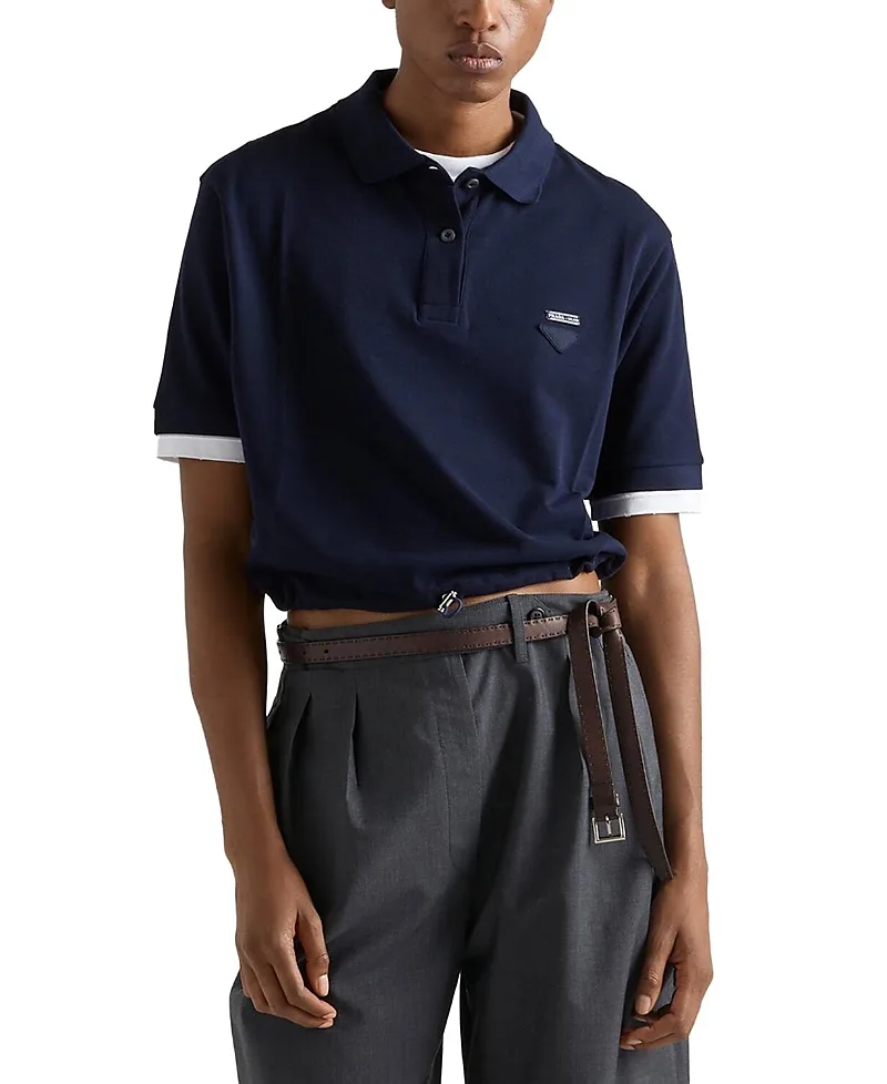 Pique and Jersey Polo Shirt by Prada