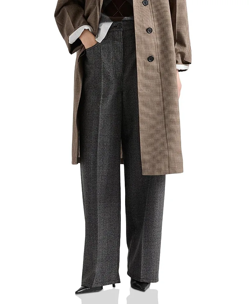 Mouline Wool Pants by Prada