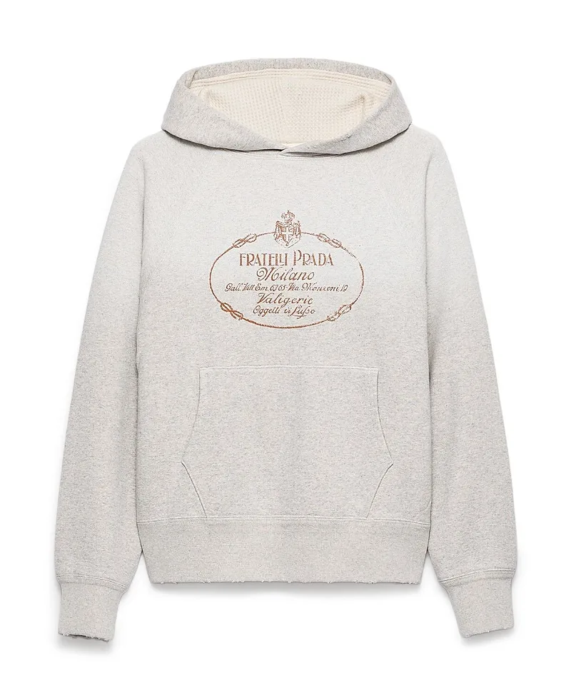 Cotton Fleece Hoodie by Prada