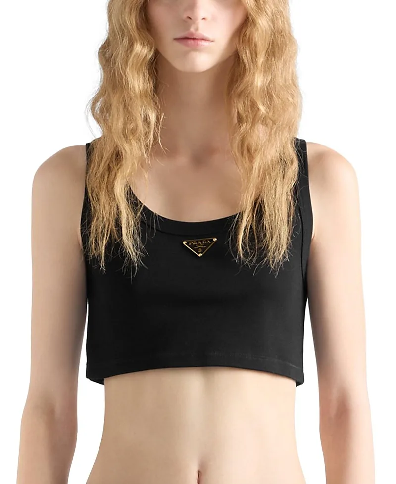 Jersey Cropped Top by Prada