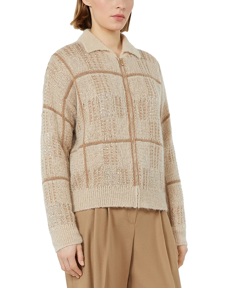 Mstegizio Embellished Jacquard Cardigan by Max Mara
