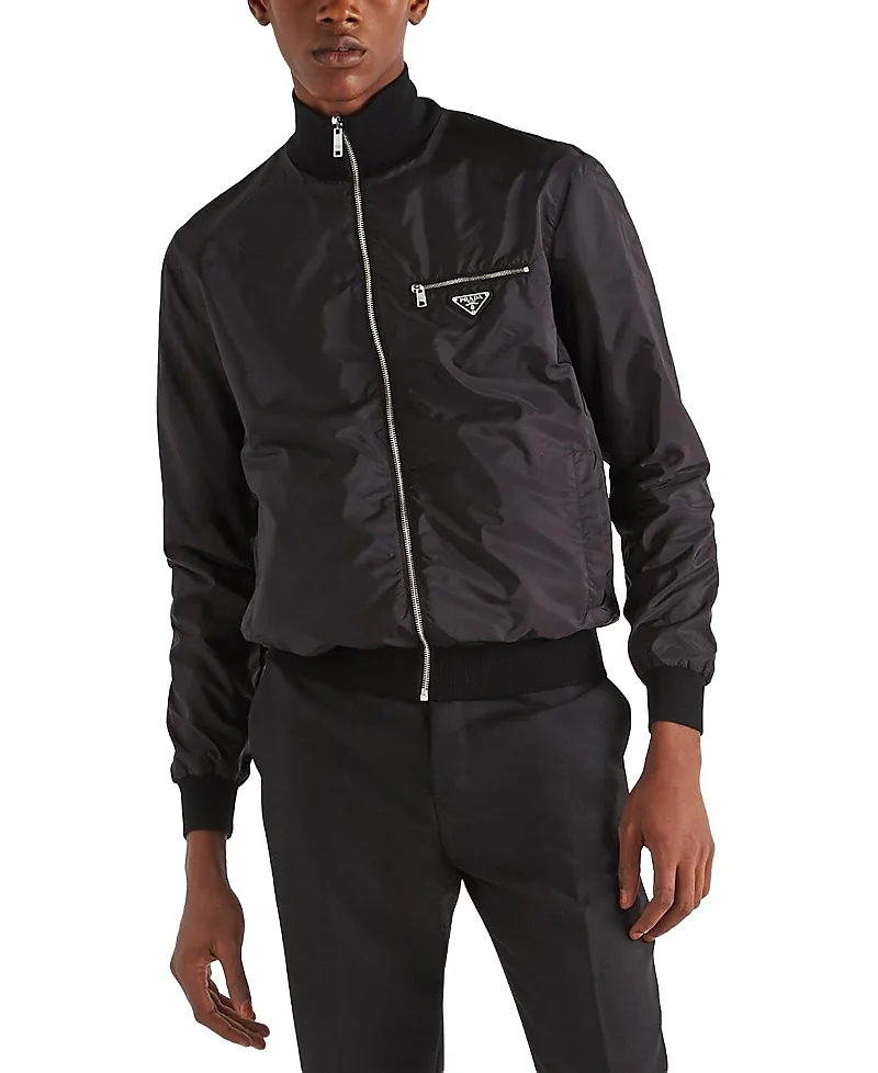 Reversible Wool and Re-Nylon Jacket by Prada