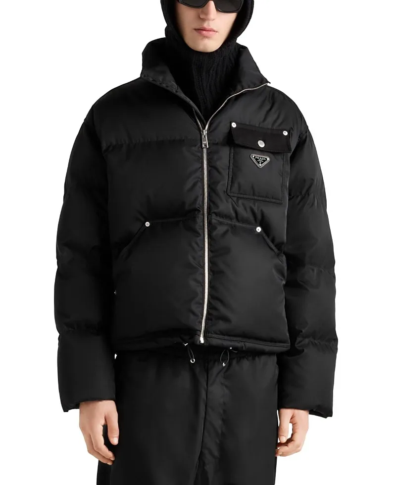 Cropped Re-Nylon Down Jacket by Prada