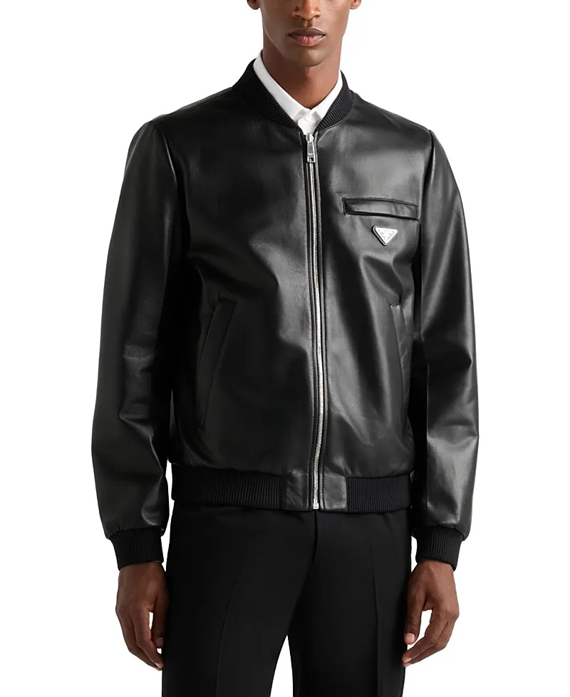 Reversible Nappa Leather Bomber Jacket