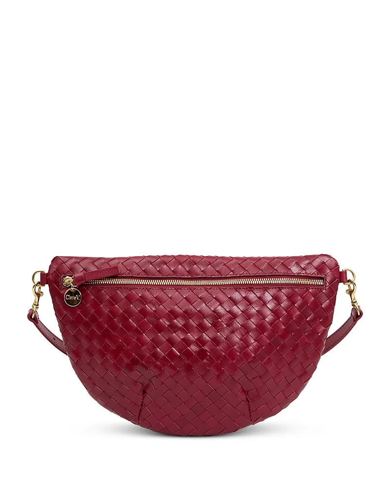 Grande Fanny Woven Leather Belt Bag by Clare V.