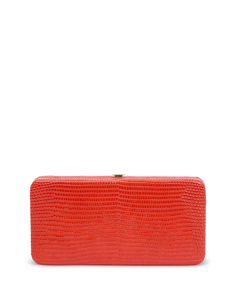 Le Tabac Lizard Embossed Leather Clutch
