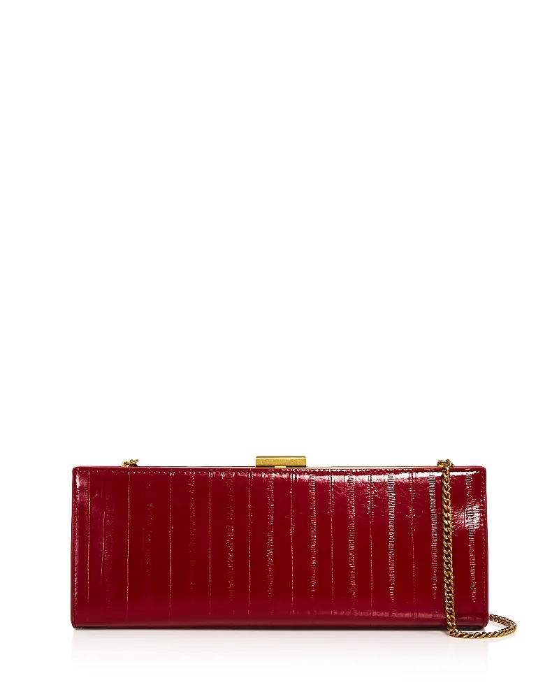 Eel Embossed Leather Clutch by AQUA