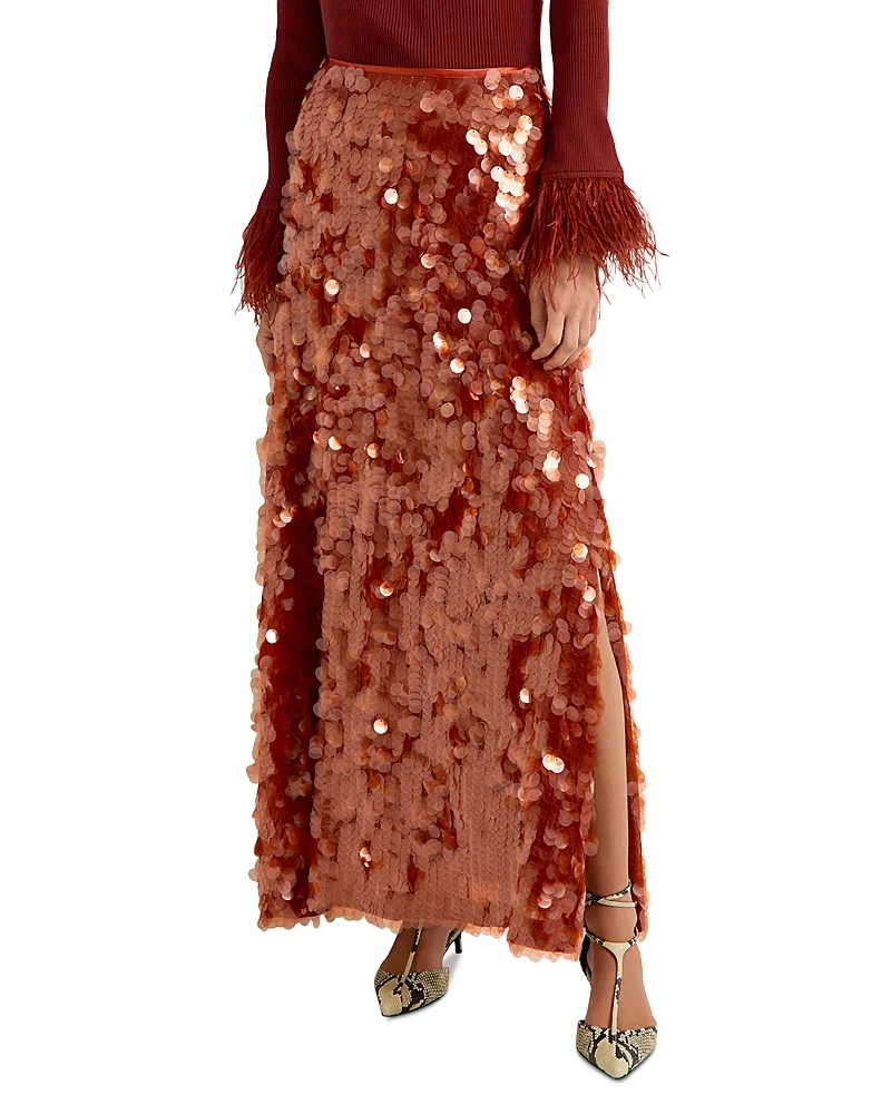 Odessa Paillette Maxi Skirt by Marie Oliver