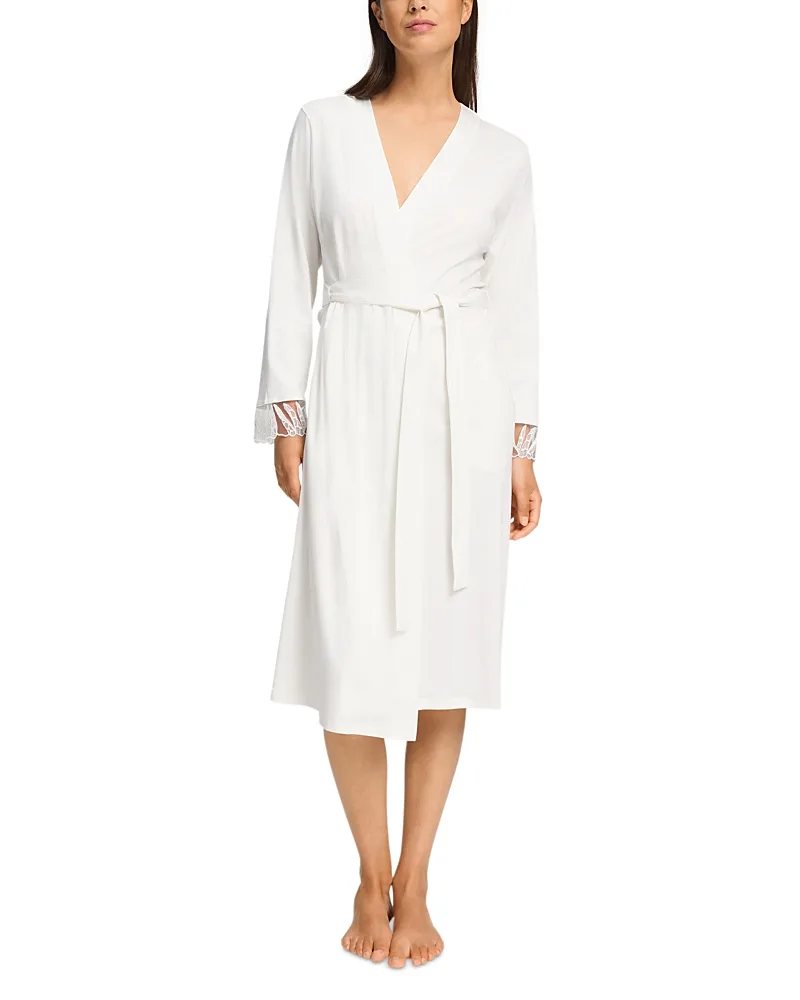 Rosaria Cotton Lace Trim Robe