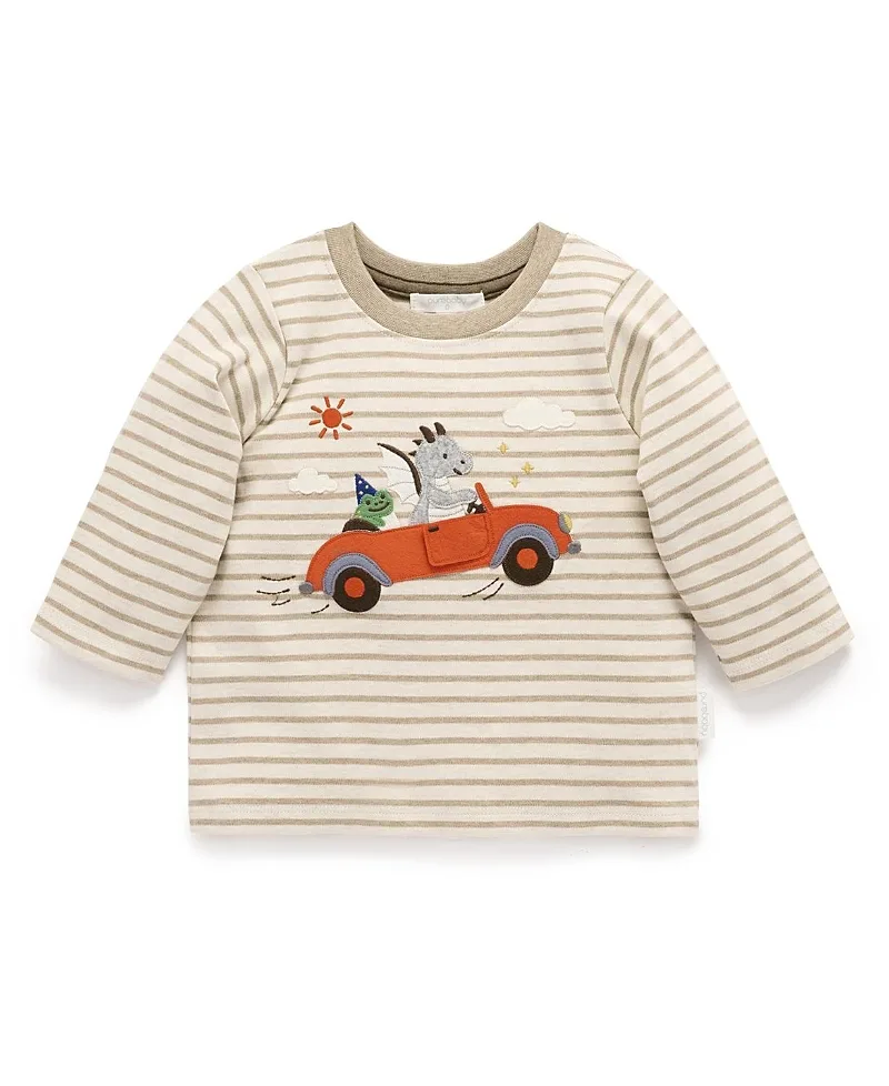 Flying Car Thick Tee by Purebaby