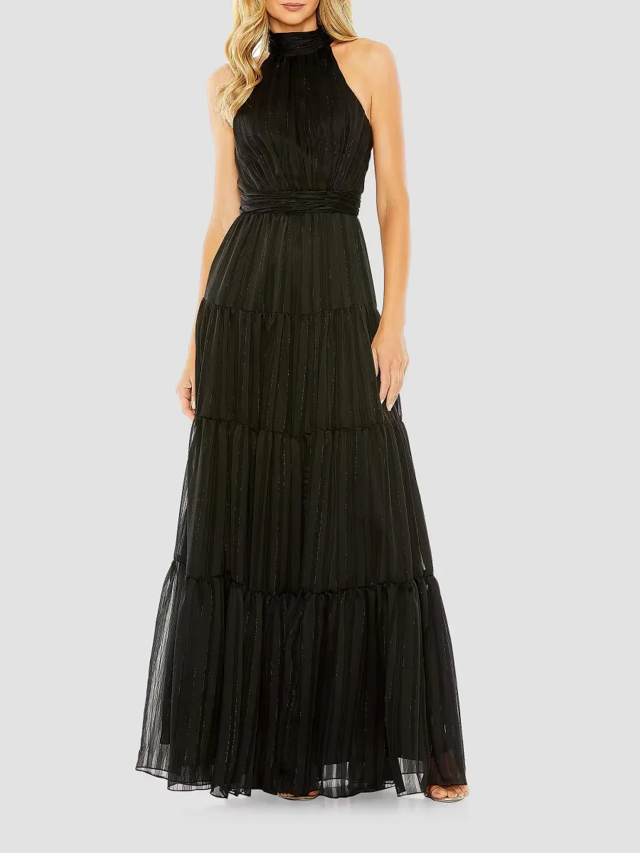 Mac Duggal Satin Halter Gown by M.A.C.