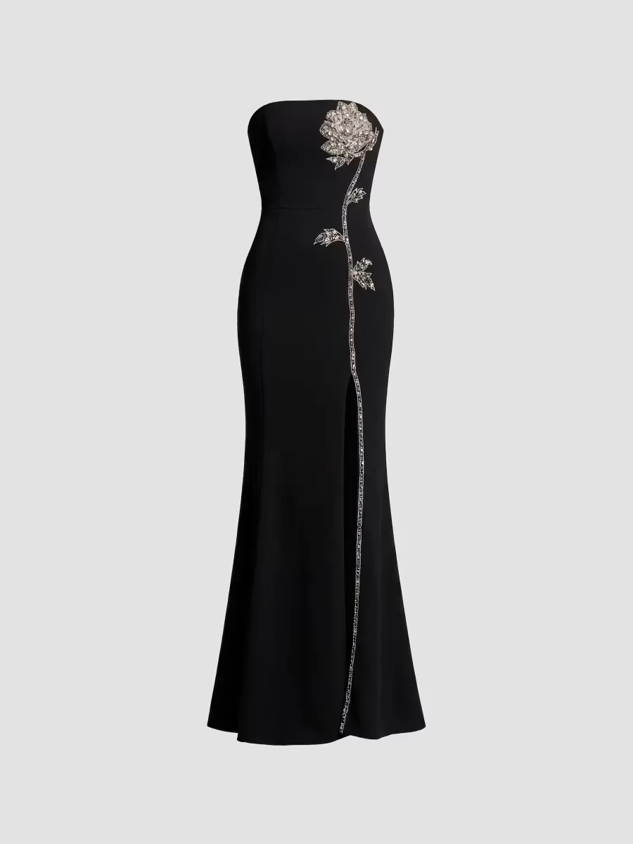 Dion Embellished Mermaid Gown by Dress the Population