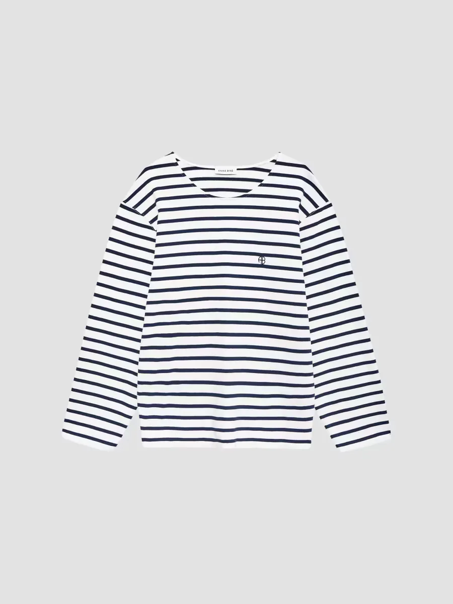 Newton Stripe Relaxed-Fit T-Shirt by ANINE BING