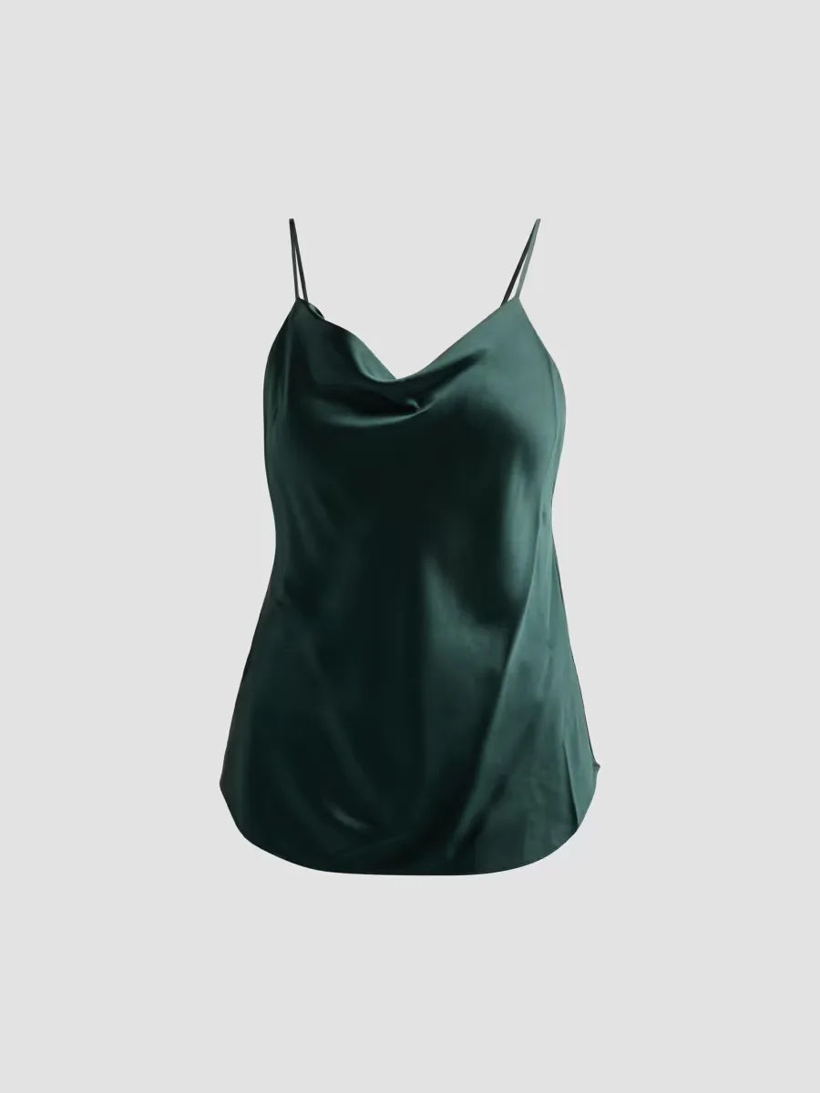 Marta Silk Cowlneck Cami Top by Cinq  Sept