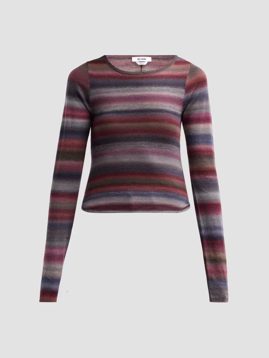 Nicki Stripe Wool Top by Re/Done