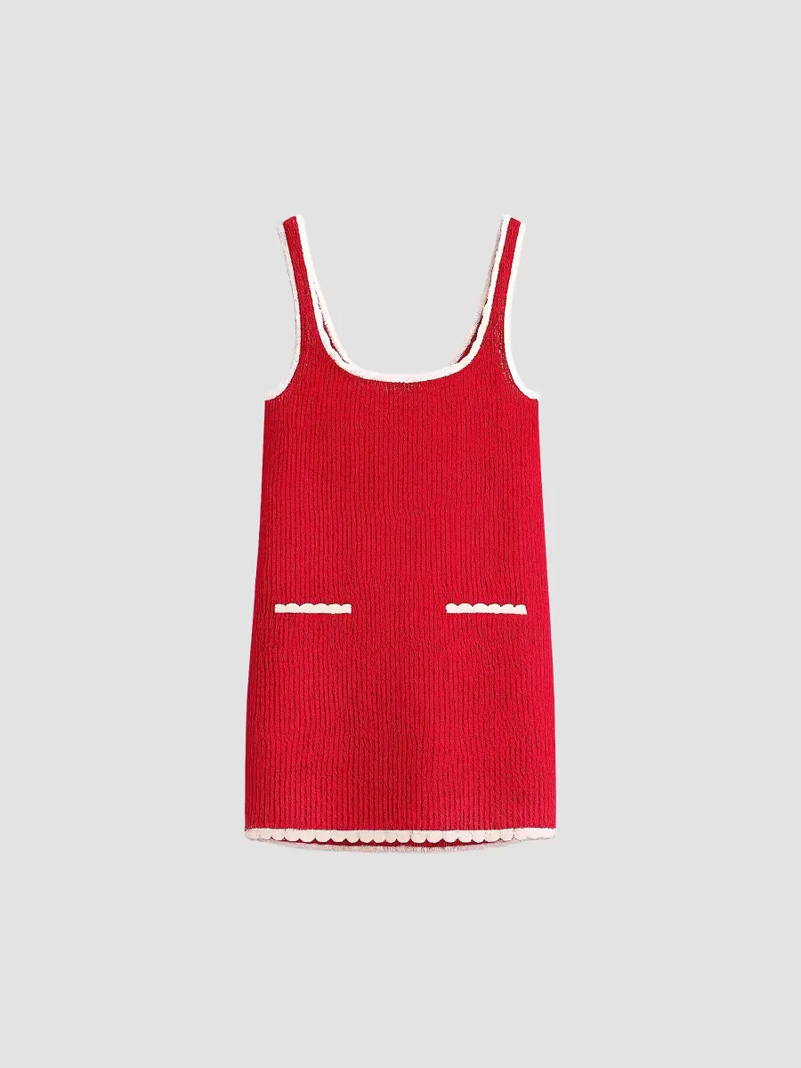 Brianna Two-Tone Knit Mini Dress