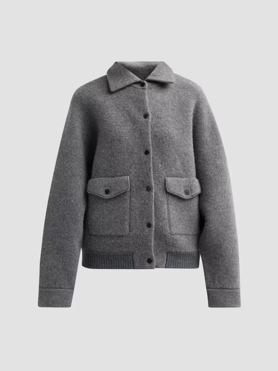 Felted Wool-Cashmere Bomber Jacket by Guest in Residence