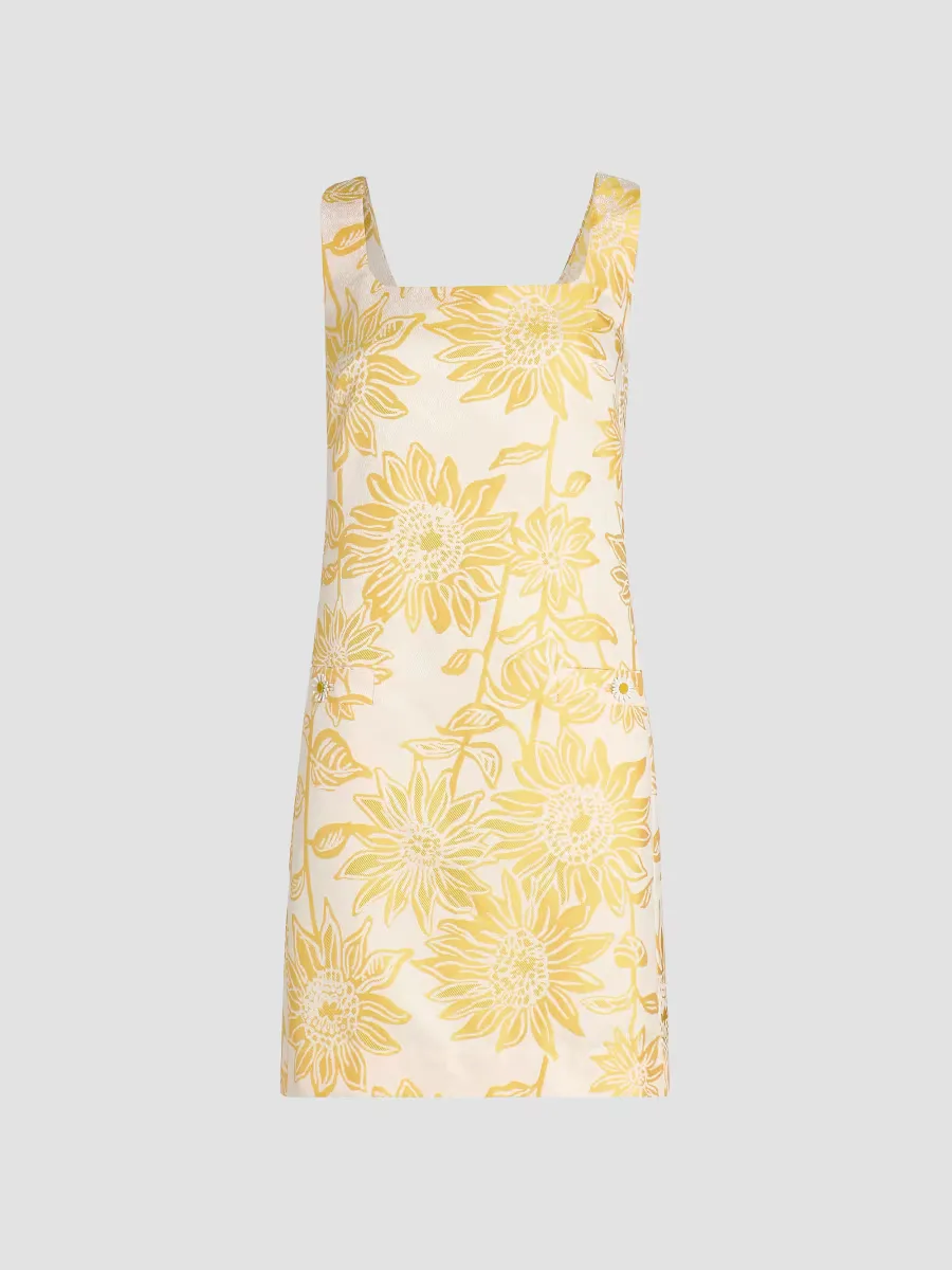 Albright Floral Jacquard Shift Minidress