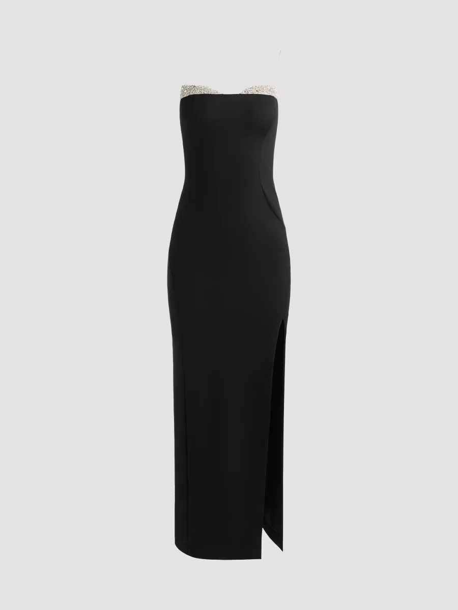 Hallie Embellished Peekaboo Maxi Dress by Alice + Olivia